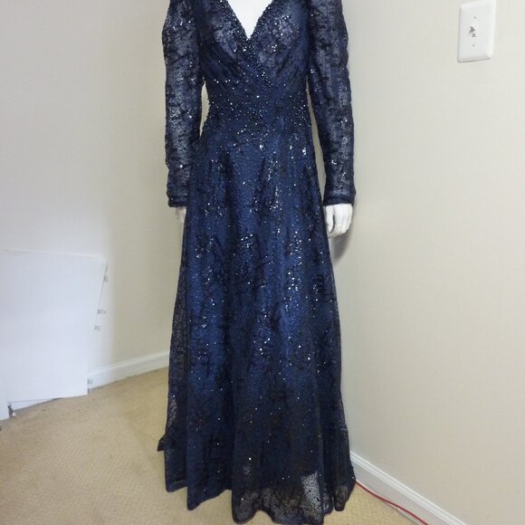 Mac Duggal 67113 Long Sleeve Embellished Evening Gown - Picture 12 of 16
